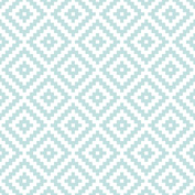 Aztec Block Ptn Blue & White 1