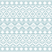 Aztec Ess3 Ptn Wt on Blue